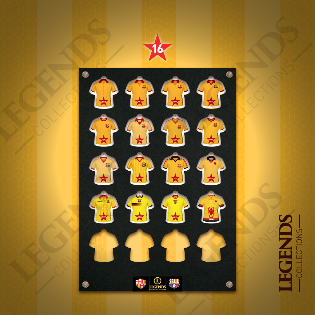 Cuadro de camisetas de Barcelona S.C.