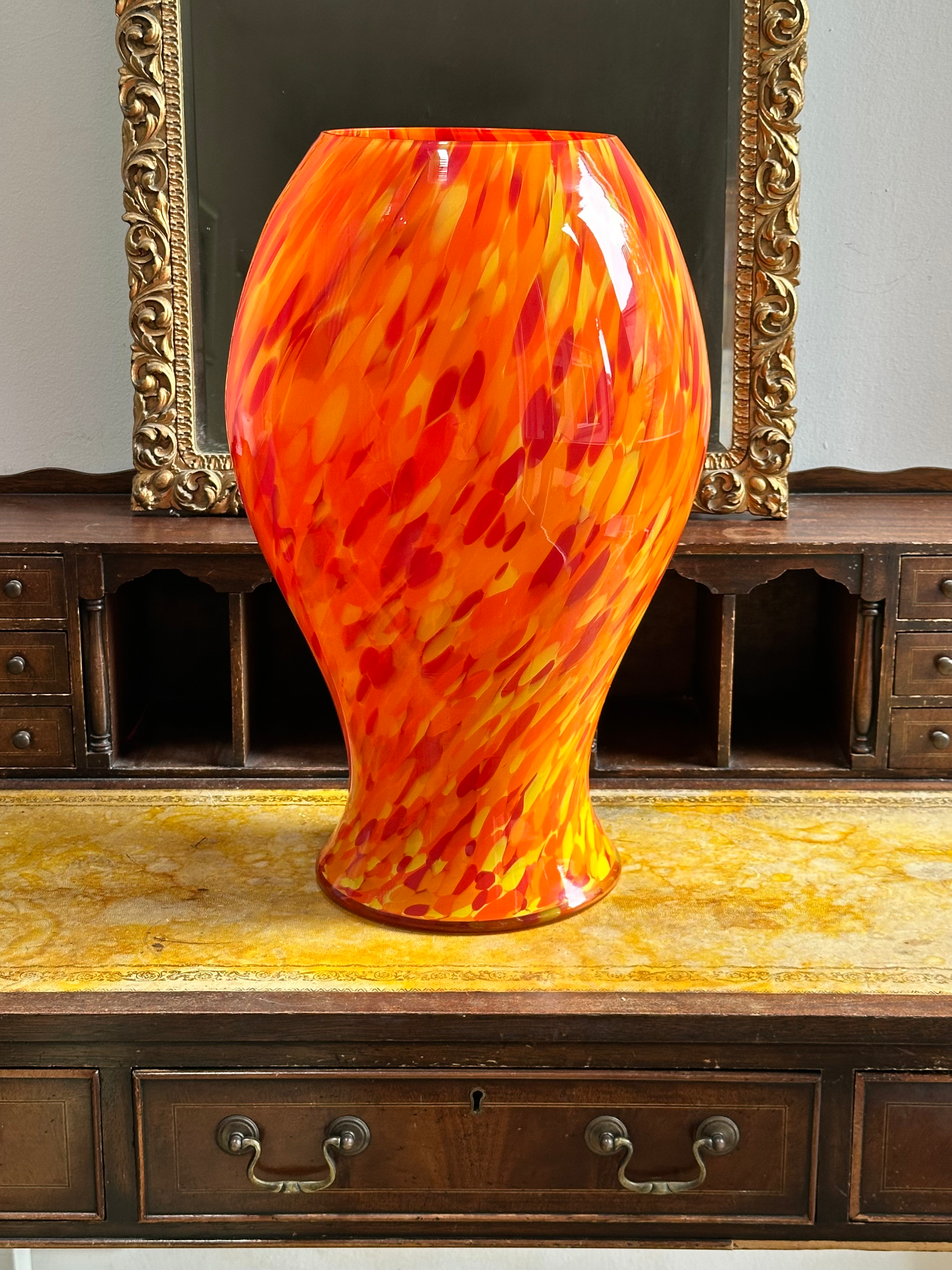 XLarge Orange Mottled Vase