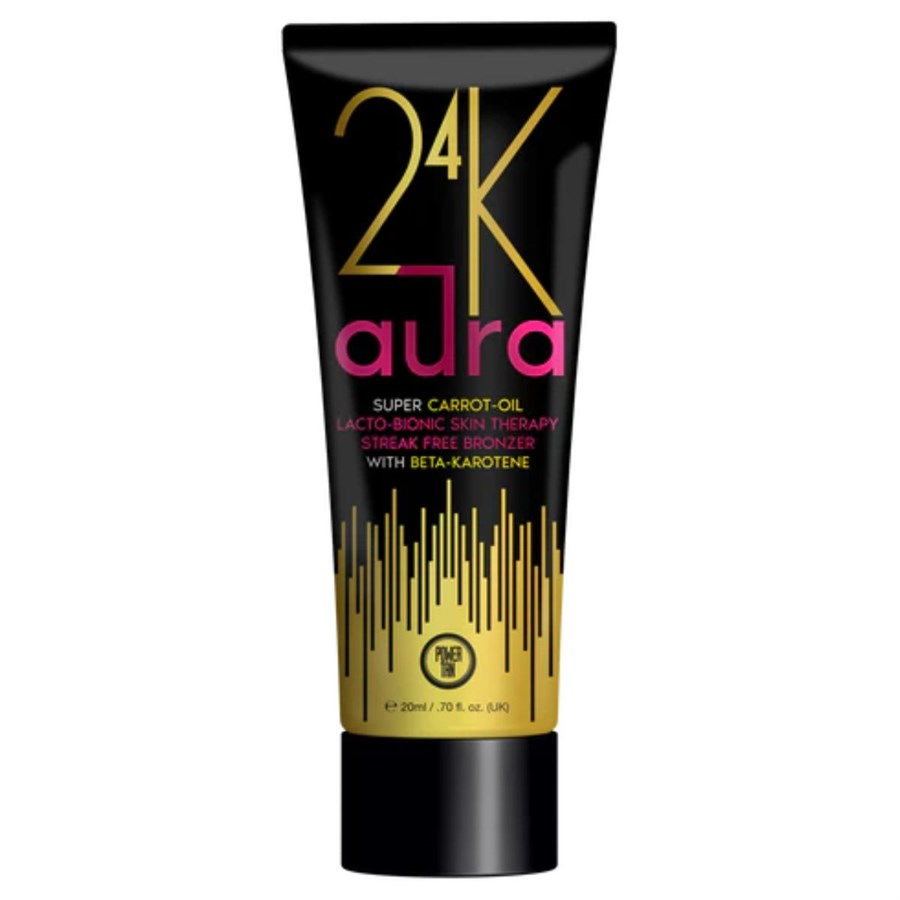 Power Tan 24K Aura Super Carrot Oil Bronzing Sunbed Tanning Accelerator 250ml