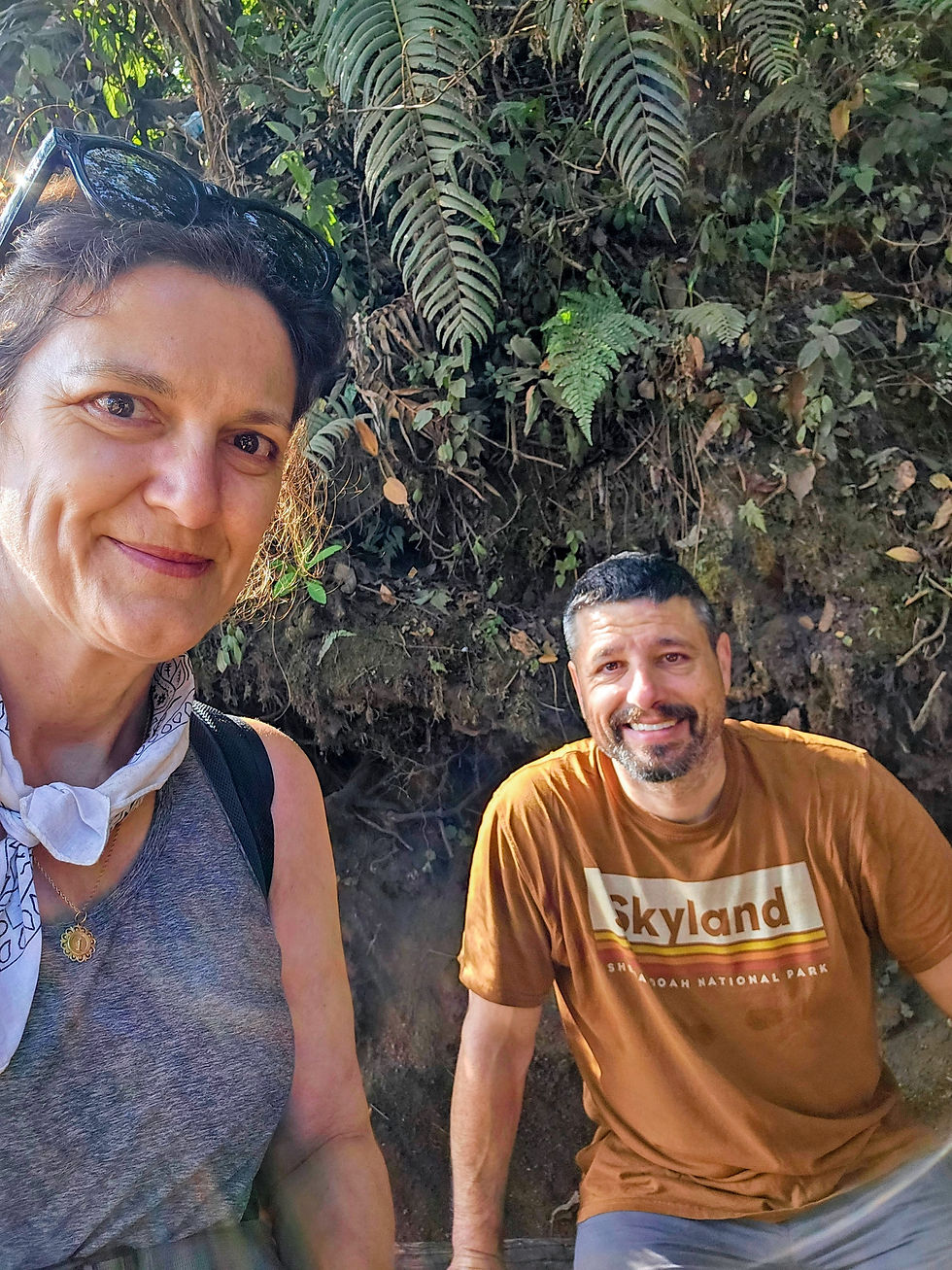 taking a well earned break on the Acatenango Volcano hike