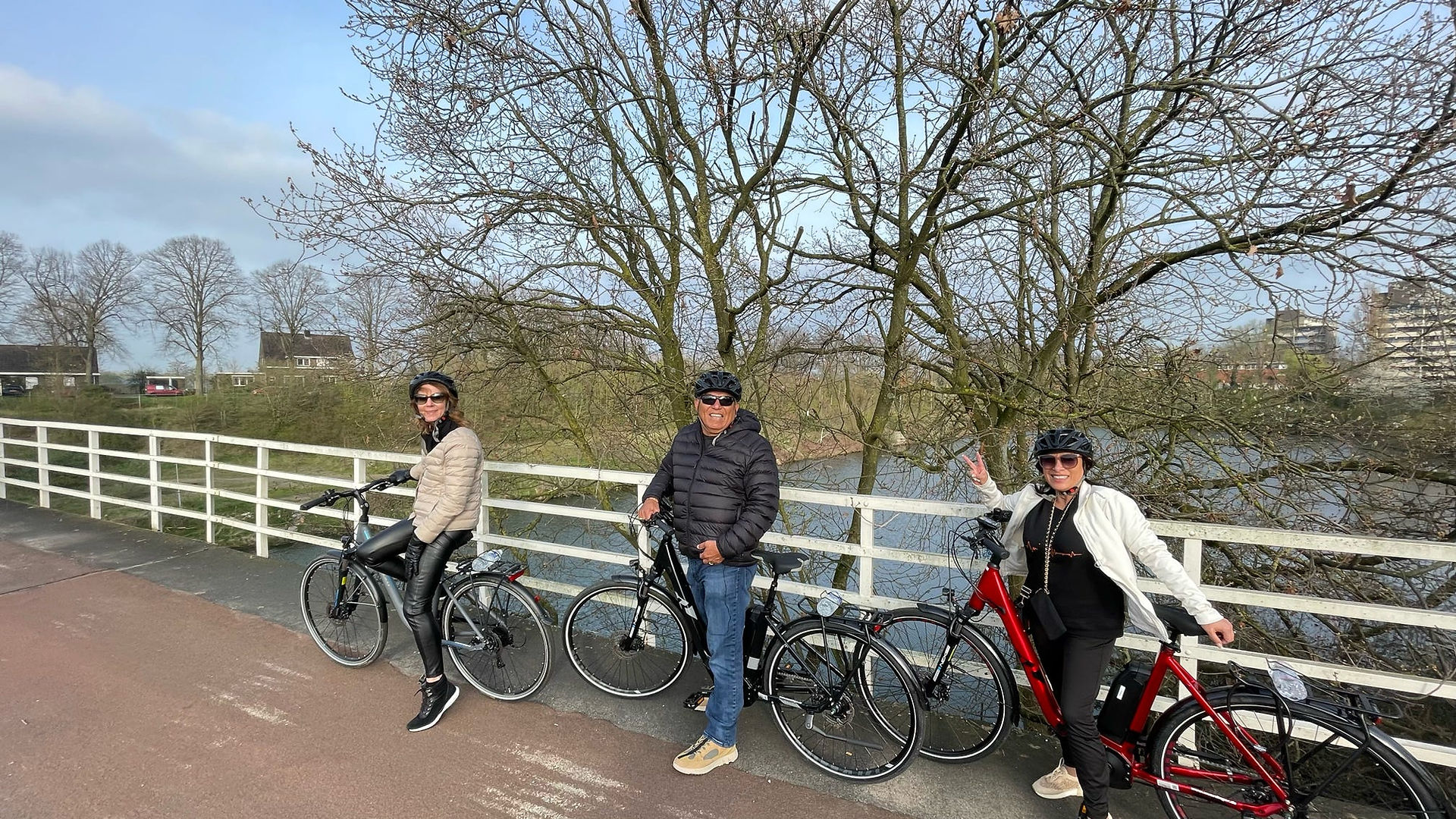guided bike tour river cruise guests scenic European village