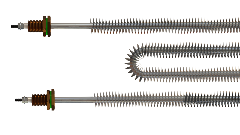 Miniatura: Resistência Tubular Tipo Aletada Helicodal