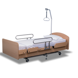 Rotadorm Max care bed with grab handle and side rails