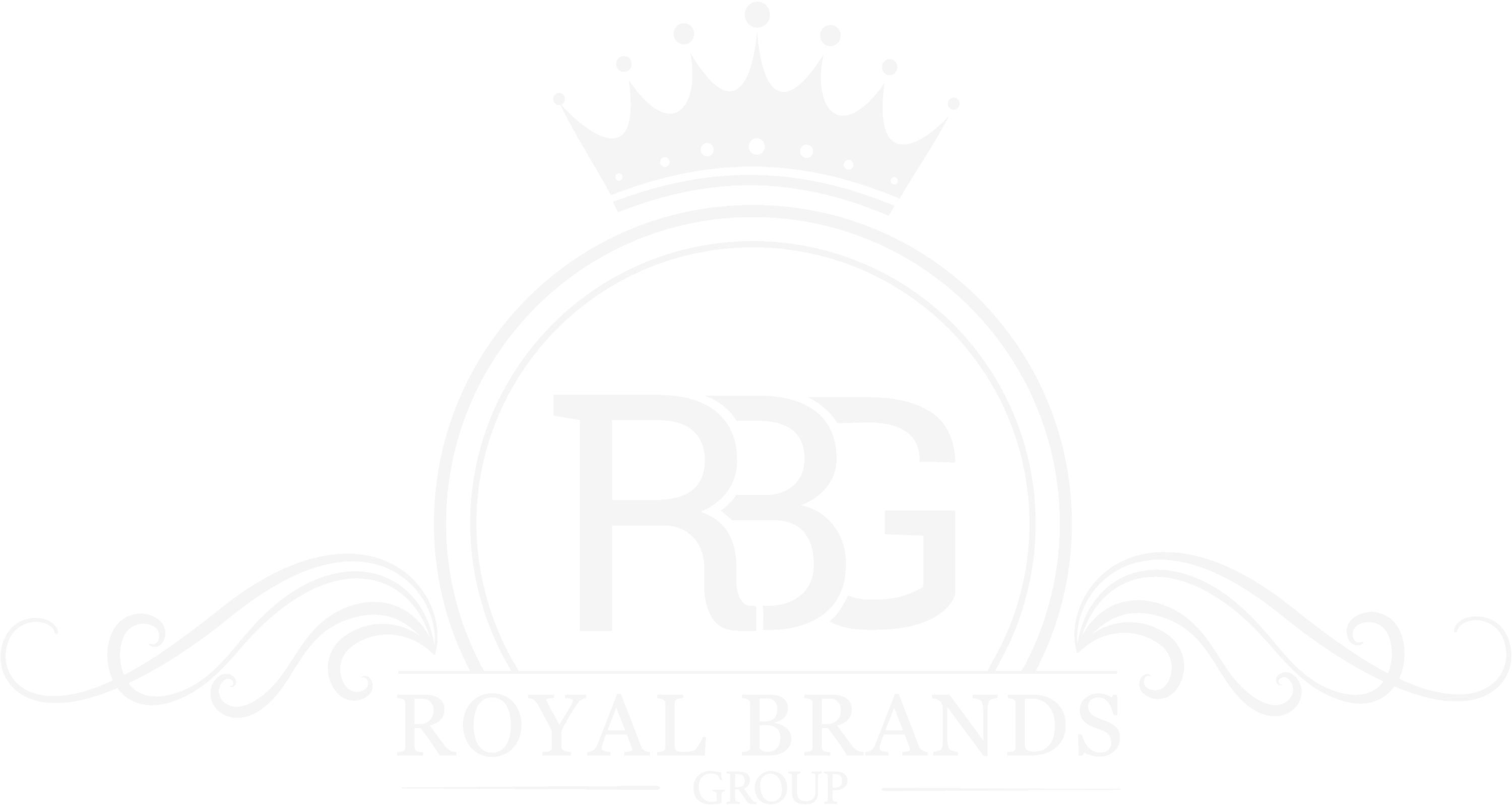 The Royal Brands Group logo colored in white