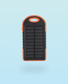 Solar battery pack standing vertical