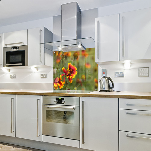 Flower Field Glass Splashback | Cube Splashbacks