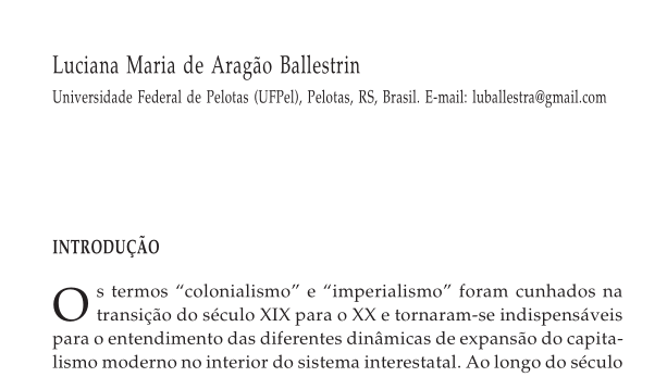 DADOS – Revista de Ciências Sociais