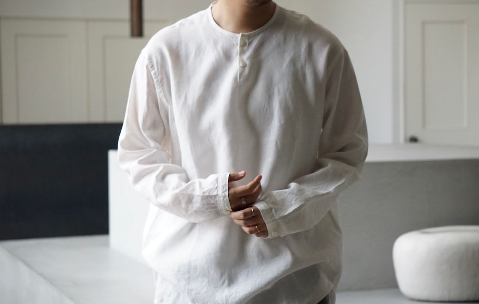 サムネイル： Aquellos Ojos Verdes  Sleeping Shirt (Pearl White)