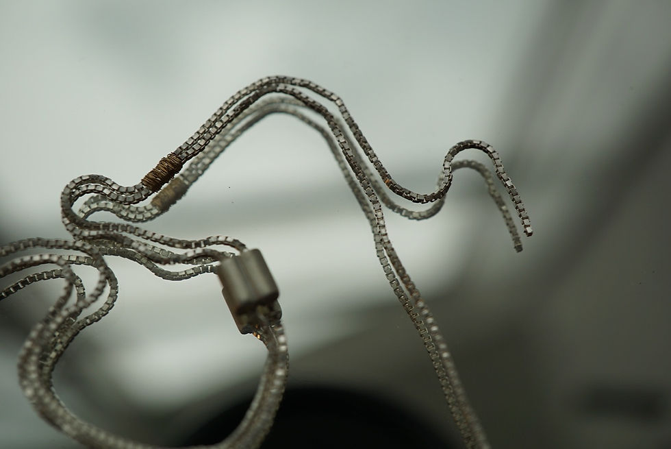 サムネイル： DAN TOMIMATSU  Rope Sew Necklace (Silver × Yellow Gold)