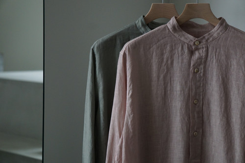 MAATEE&SONSドS LINEN シャツ TAKESUMI 1 MAATEE&SONS Linen Pullover Shirt (Sakura,Takesumi) | unum