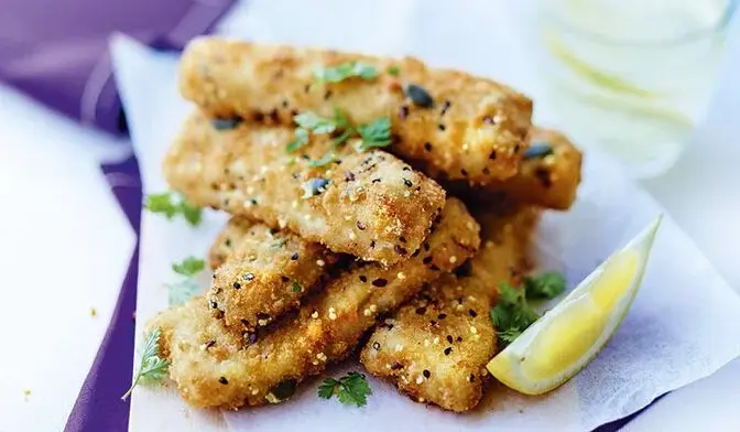 aiguillettes de poisson blanc pané multicéréales x2.5KG / cereal breaded fish
