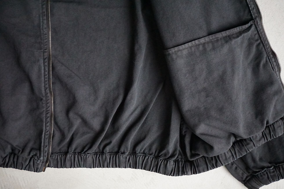 サムネイル： GABRIELA COLL GARMENTS  Thin Canvas Hooded Zipper Jacket (Black)