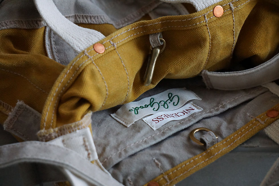 サムネイル： NICENESS  "M.LESH" Aged Effect NN Shoulder Tote Bag Mini (2 Colors)