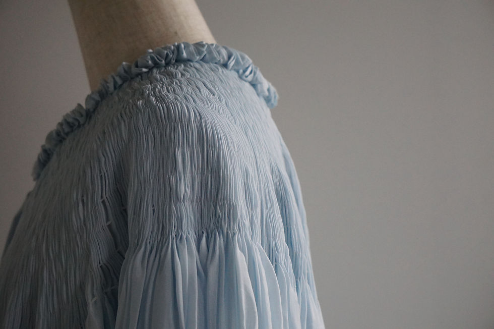 サムネイル： Pau thongvird  "SANA" Hand Smocking Long Shirt (3 Colors)