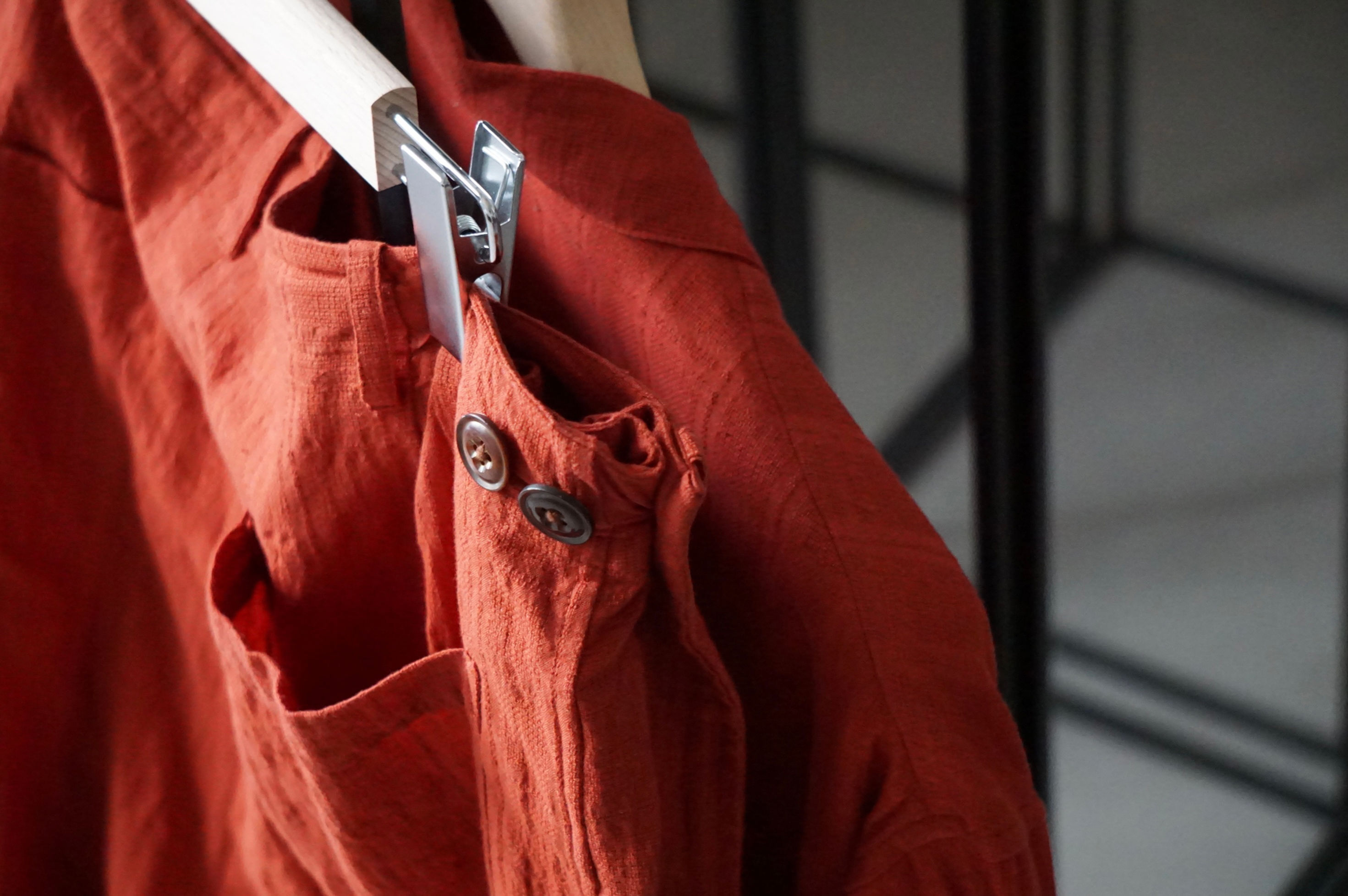 NICENESS  "GEZ" Jaquard Check Coverall (Red)