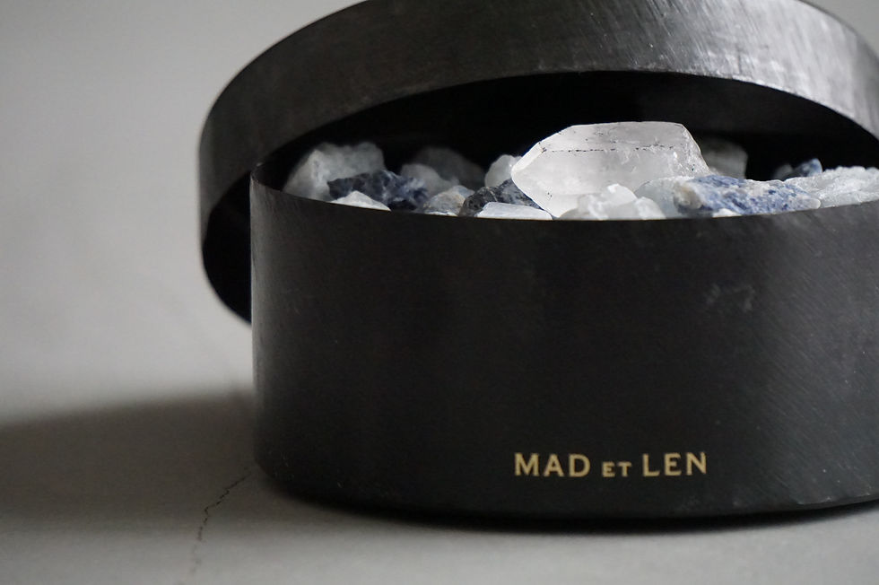 サムネイル： MAD et LEN  POT POURRI FLAT FINE STONE BLUE SMALL (ASPHALTE ROSE)