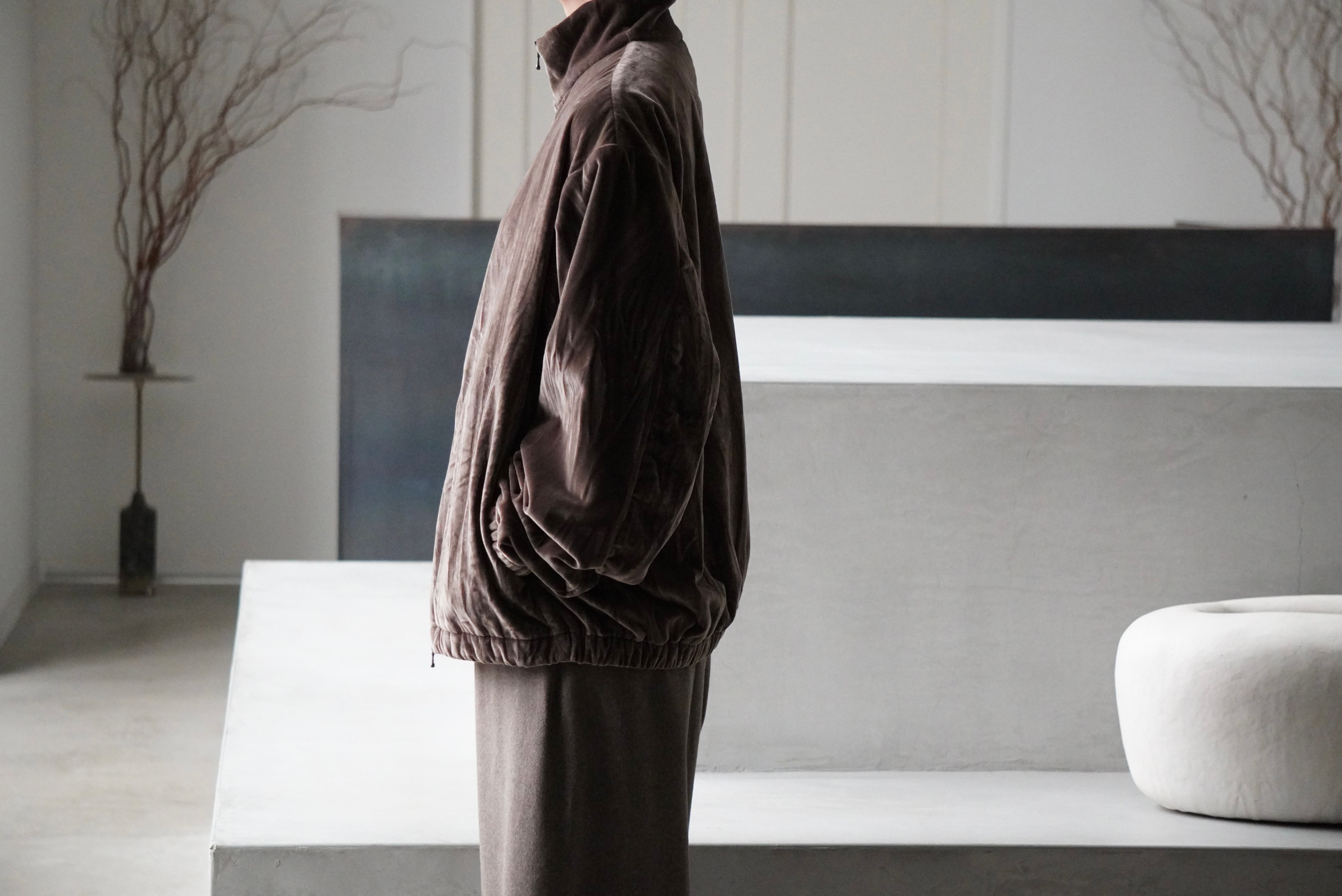 GABRIELA COLL GARMENTS  Cotton Velvet Zipper Jacket (Dust)