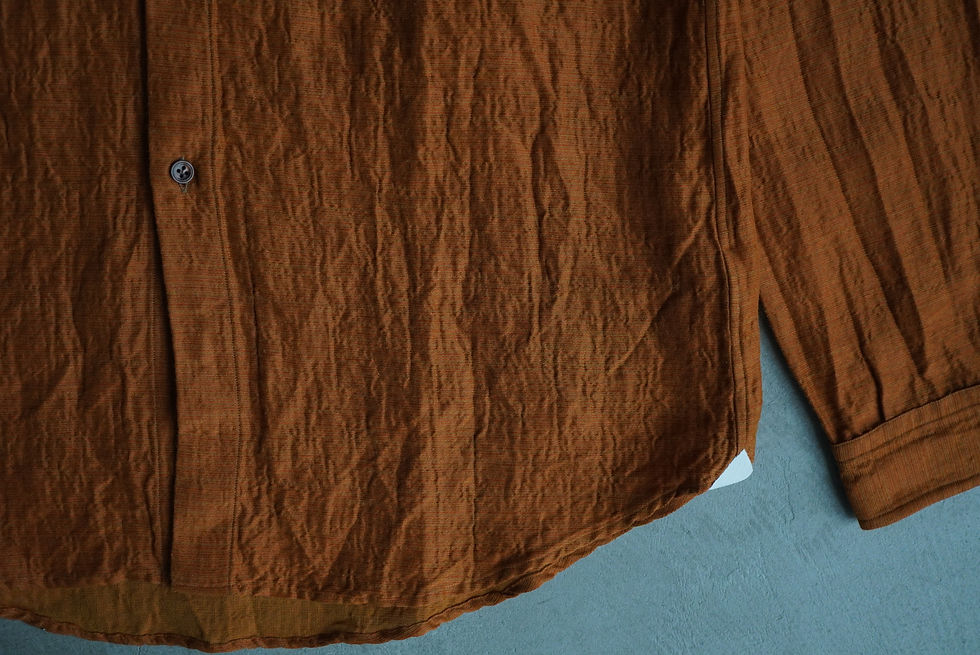 サムネイル： Aquellos Ojos Verdes  Band Collar Bosam Shirt (Saffron)