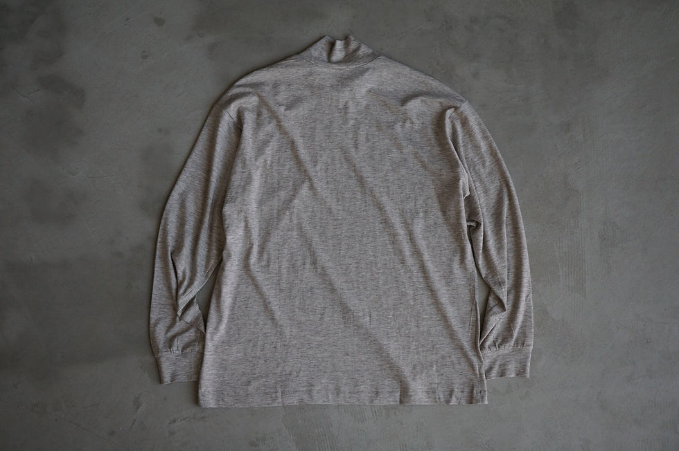 サムネイル： un/unbient  Yak Cotton High Neck Cut&Sew (Mix Beige)