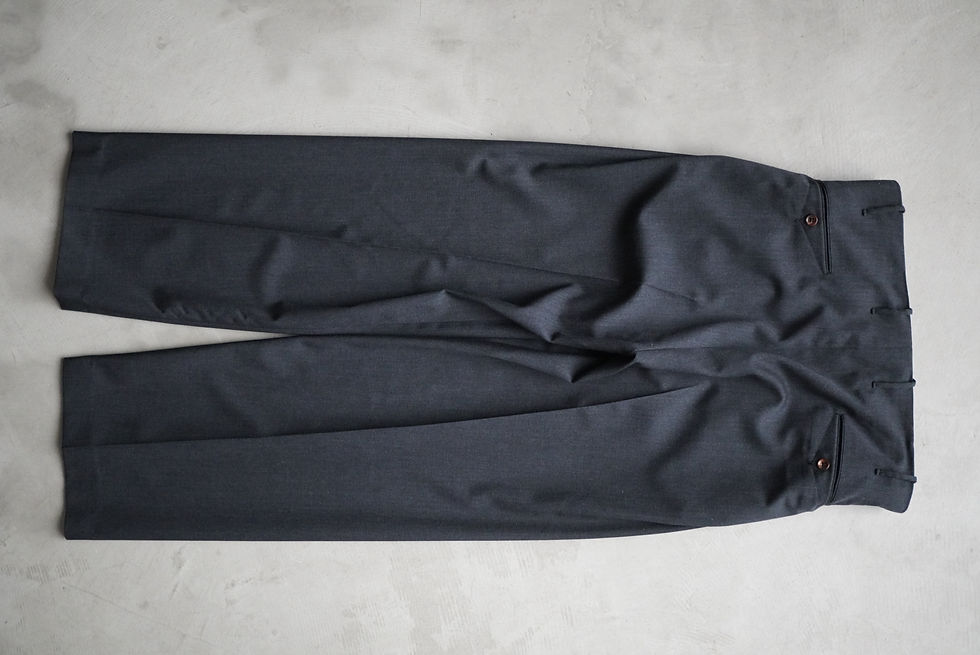 サムネイル： NICENESS  "T.DICKENS" Wool Calze Resized Slacks (Chacoal)