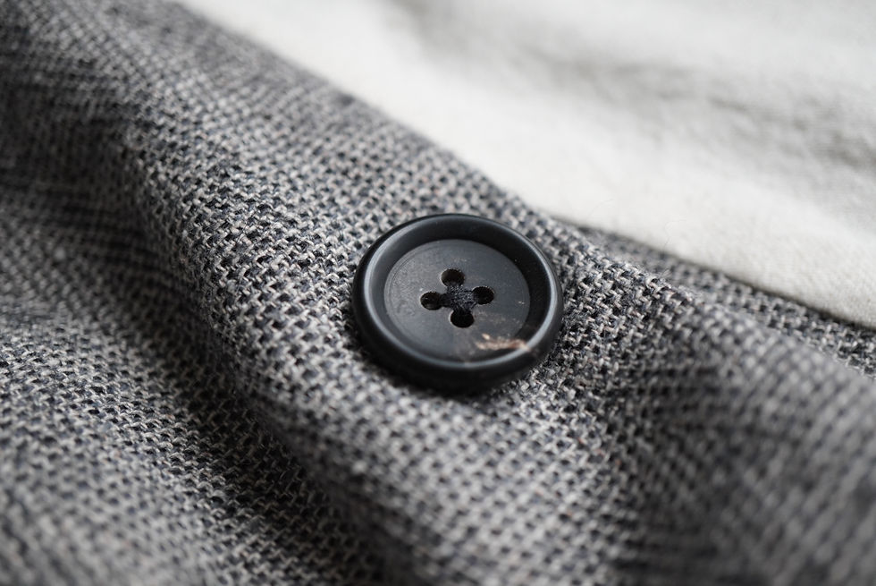 サムネイル： NICENESS  "H.CALDER" Wool Silk Herringbone Rover Coat (Gray)