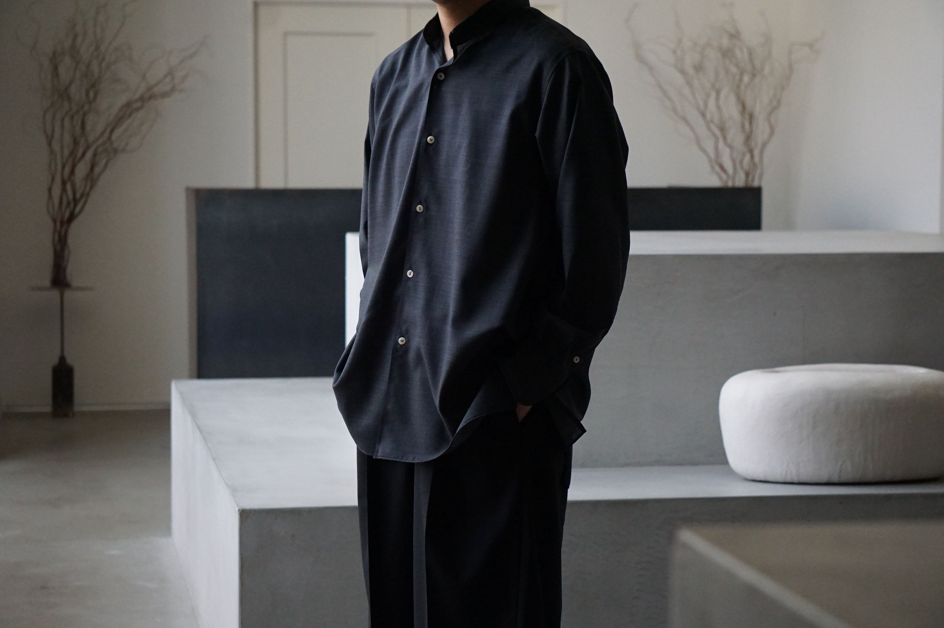 MAATEE&SONS Arti Shirt H Wool (Chacoal Pane)