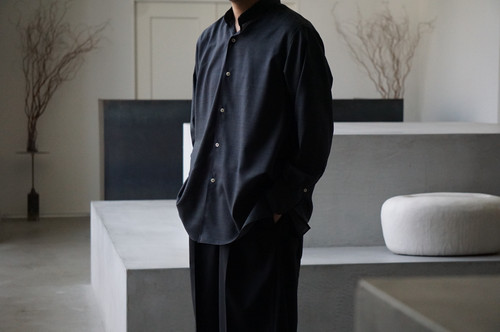 MAATEE&SONS Arti Shirt H Wool (Chacoal Pane) | unum
