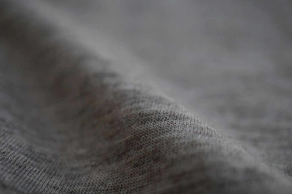 サムネイル： un/unbient  Yak Cotton High Neck Cut&Sew (Mix Beige)