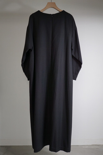 WIRROW Botany Wool Boat Neck Dress (Mauve Gray) | unum