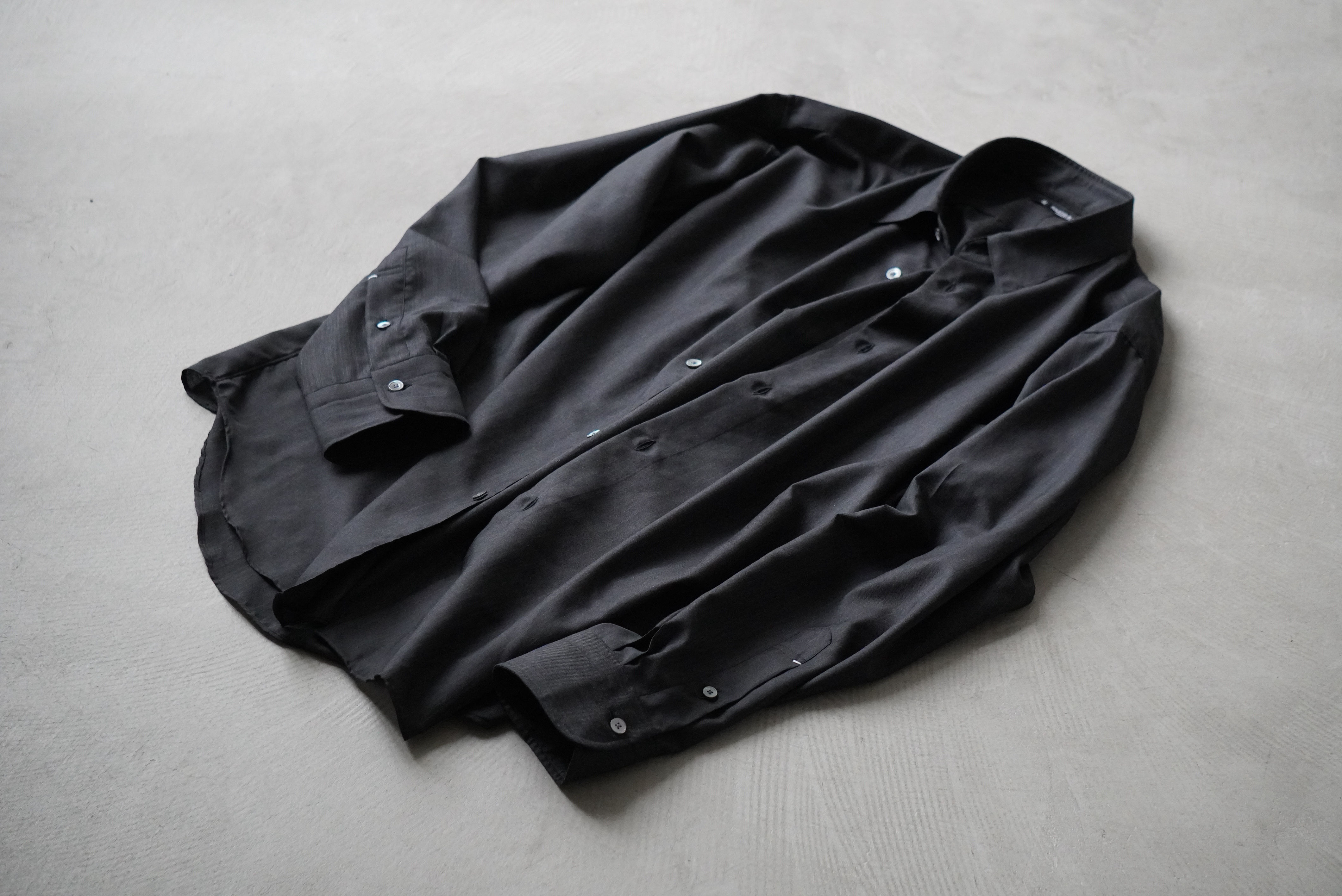 MAATEE&SONS H Wool Short Point Shirt (Chacoal)