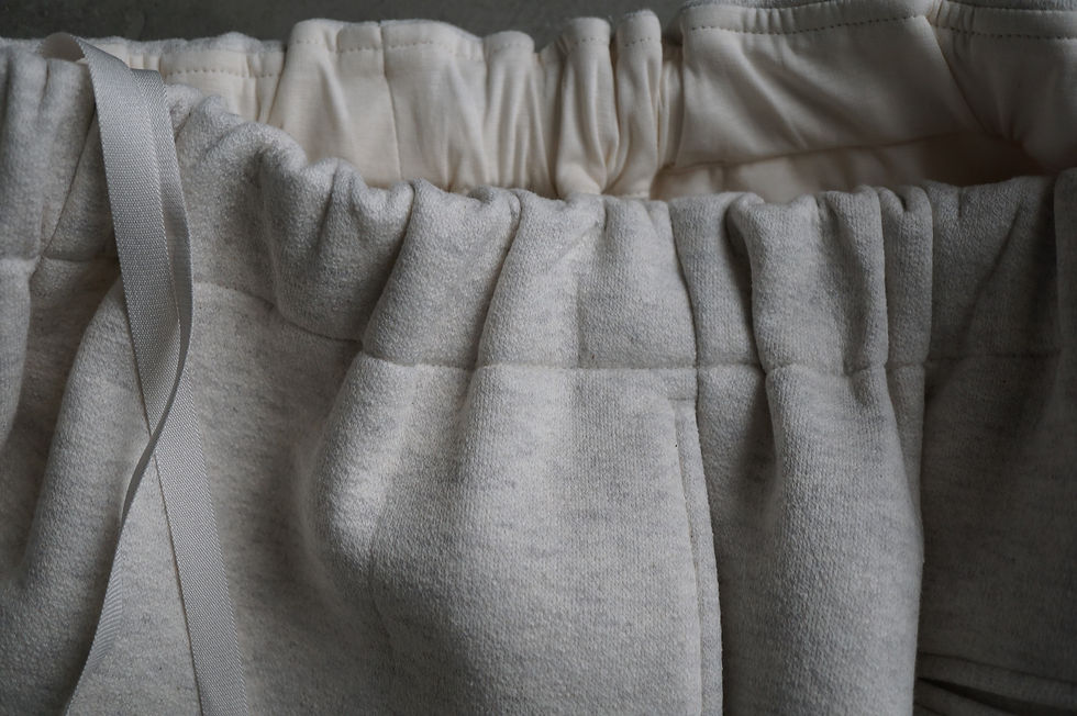 サムネイル： un/unbient  Jacquard W Face Sweat Pants (Oatmeal)