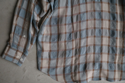 I am dork Hidden Button Shirt (Coral Check) | unum