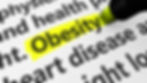 lines of health care terms with obesity highlighted in yellow