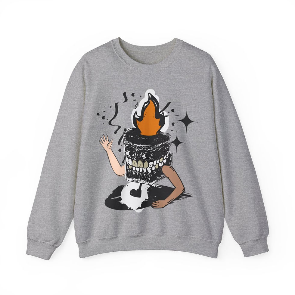 Thumbnail: Fire Dentures - Unisex Heavy Blend™ Crewneck Sweatshirt
