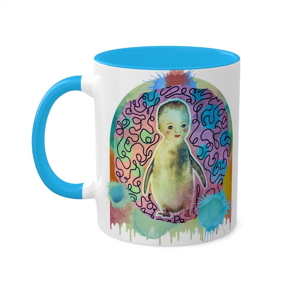 Thumbnail: Baby Penguin Two-Tone Coffee Mug 11oz