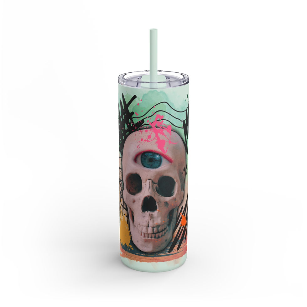 Thumbnail: Third Eye Skull - Maars Maker Skinny Matte Tumbler, 20oz