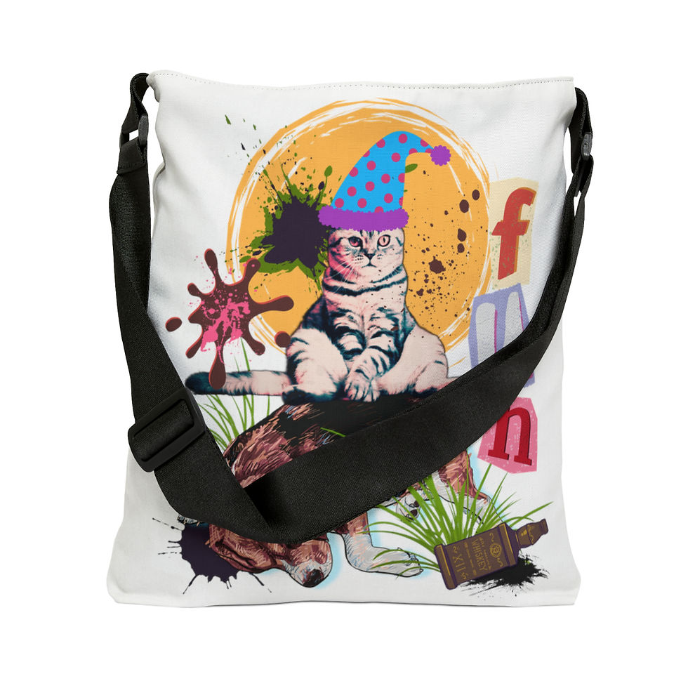 Thumbnail: FUN & I'm Flying -  Adjustable Tote Bag reversible 
