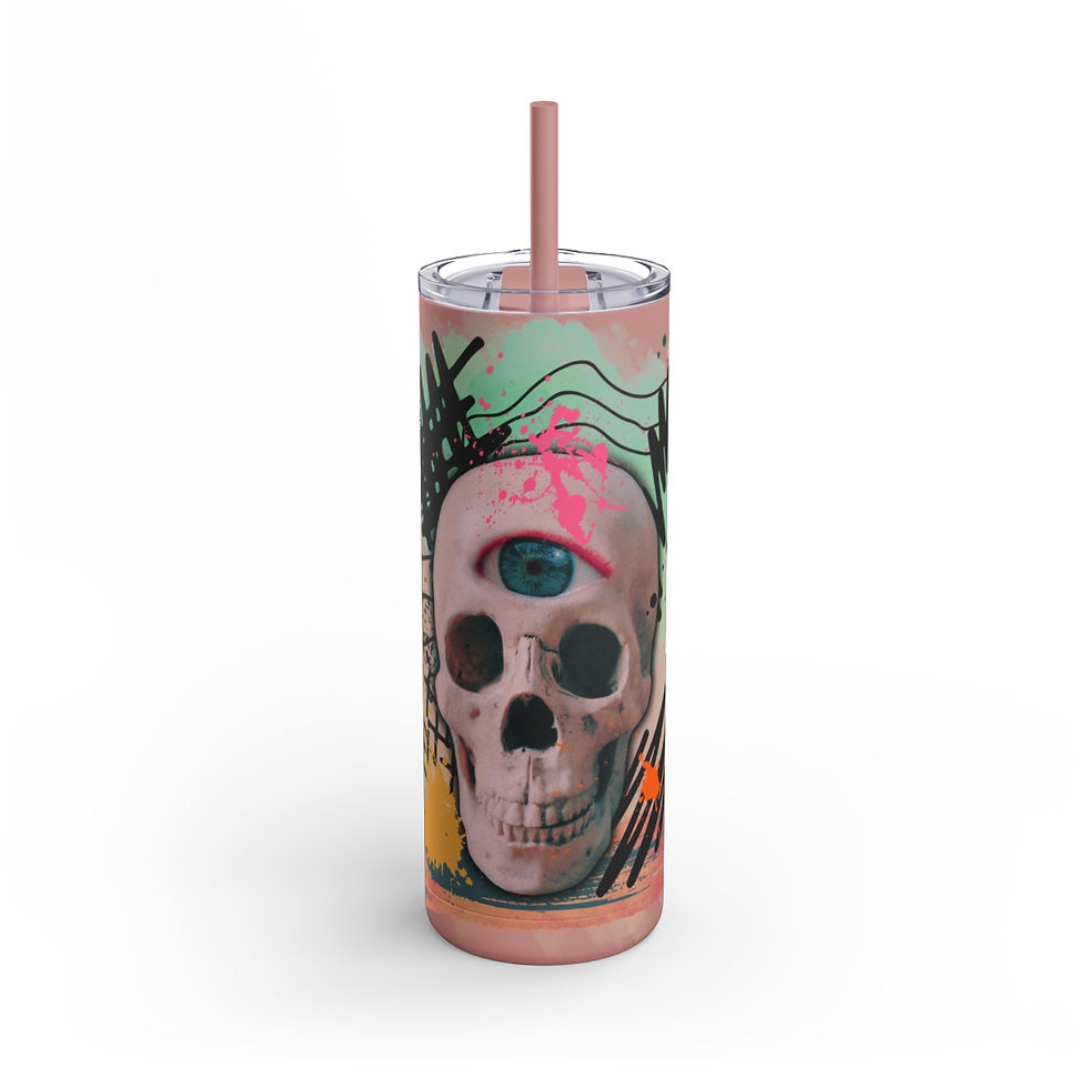 Thumbnail: Third Eye Skull - Maars Maker Skinny Matte Tumbler, 20oz