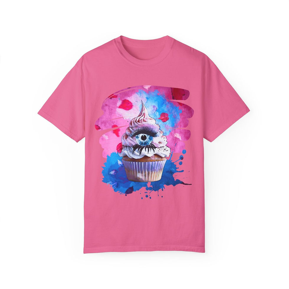 Thumbnail: Eye Cupcake - Unisex Garment-Dyed T-shirt