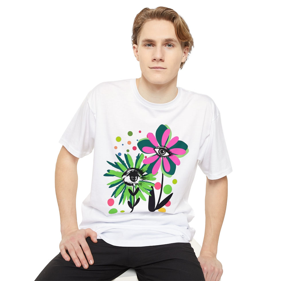 Thumbnail: Blooming Eyes -Unisex Long Body Urban Tee