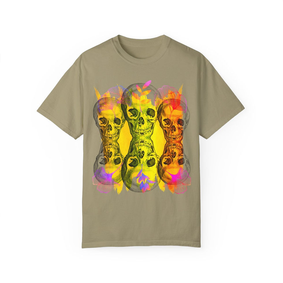 Thumbnail: Skull Stack - Unisex Garment-Dyed T-shirt
