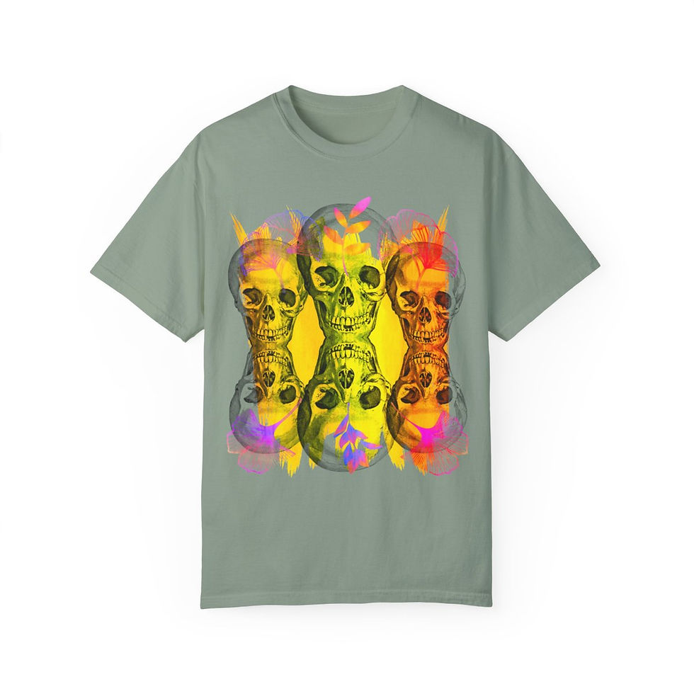Thumbnail: Skull Stack - Unisex Garment-Dyed T-shirt