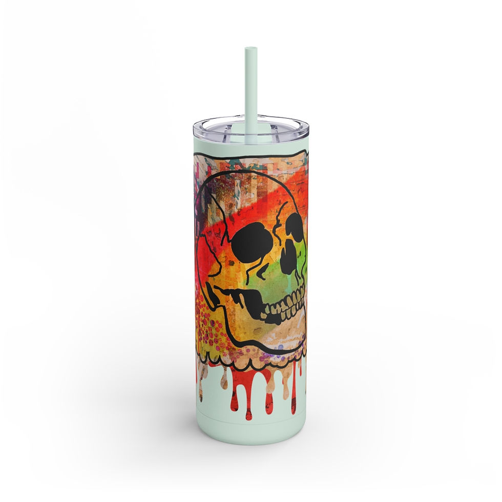 Thumbnail: Skull Drip - Maars Maker Skinny Matte Tumbler, 20oz
