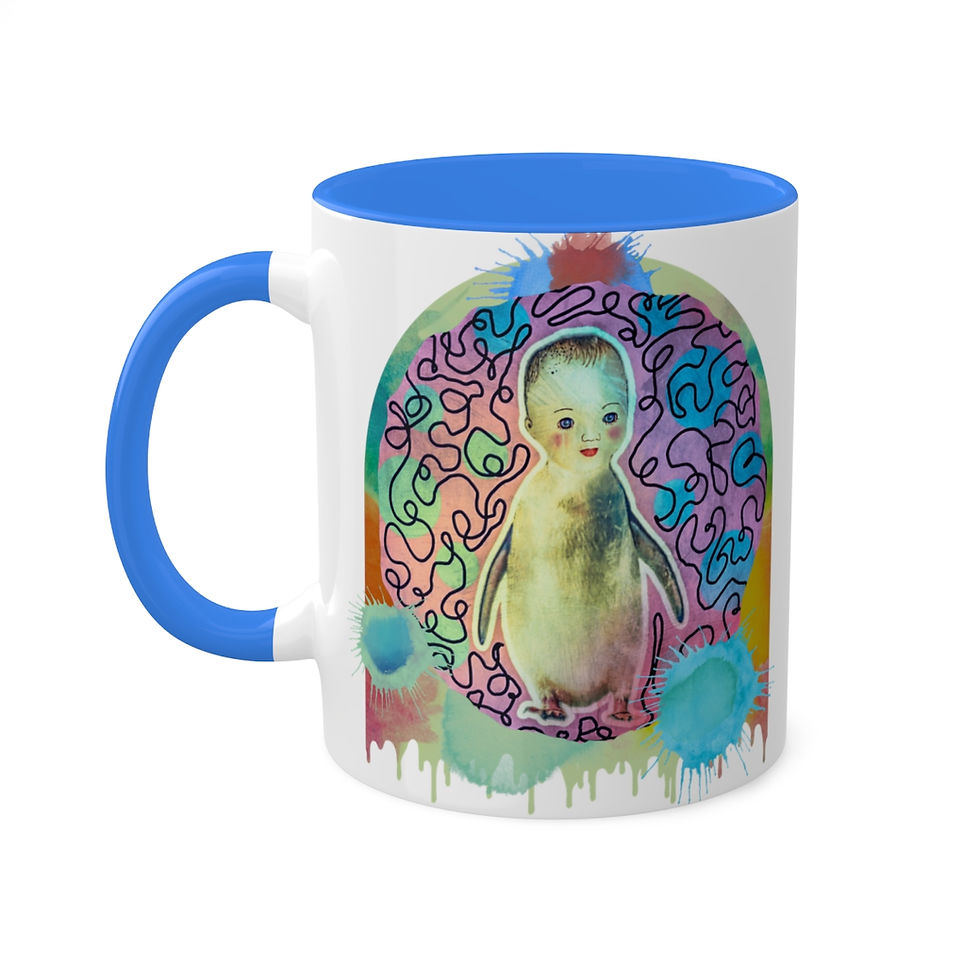 Thumbnail: Baby Penguin Two-Tone Coffee Mug 11oz