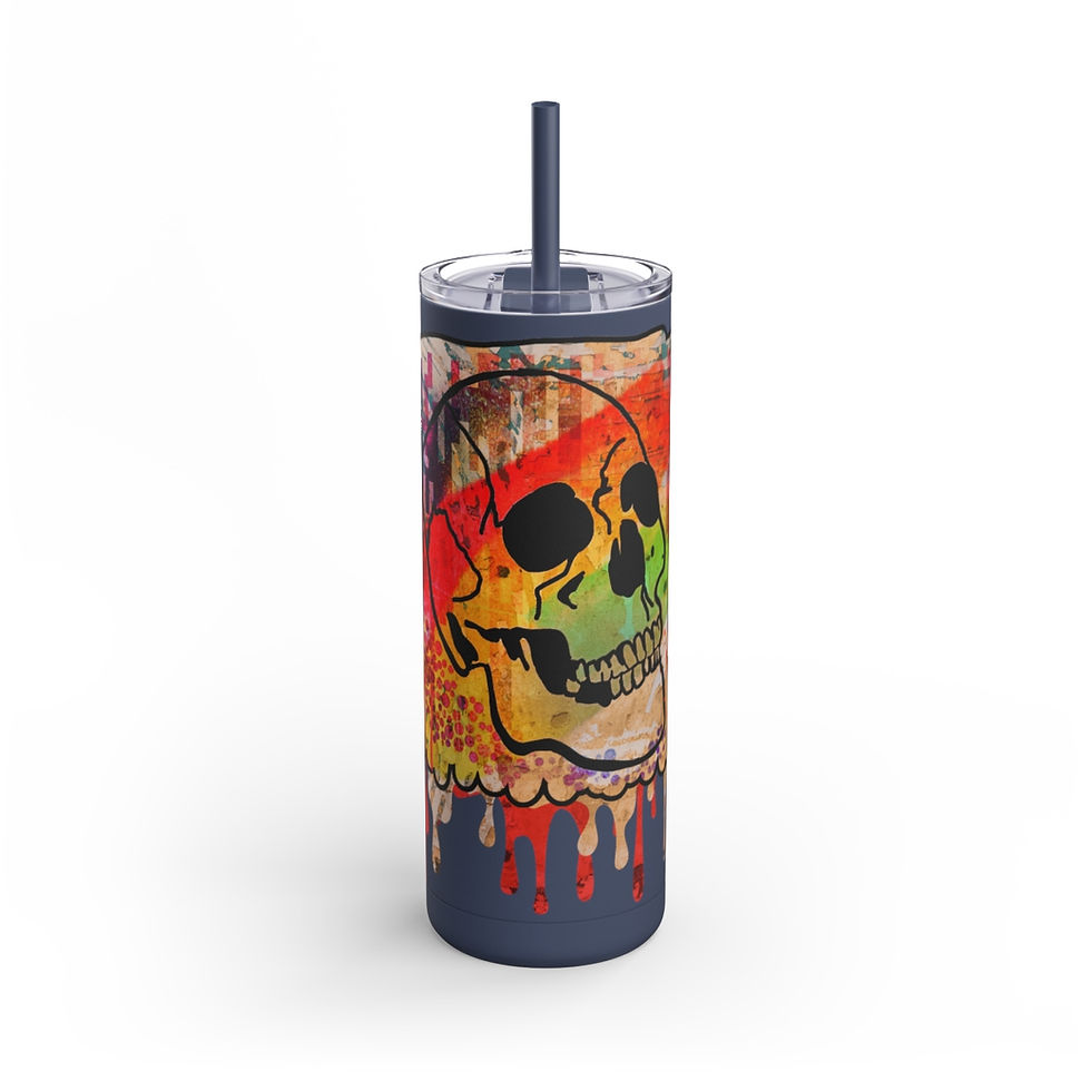 Thumbnail: Skull Drip - Maars Maker Skinny Matte Tumbler, 20oz