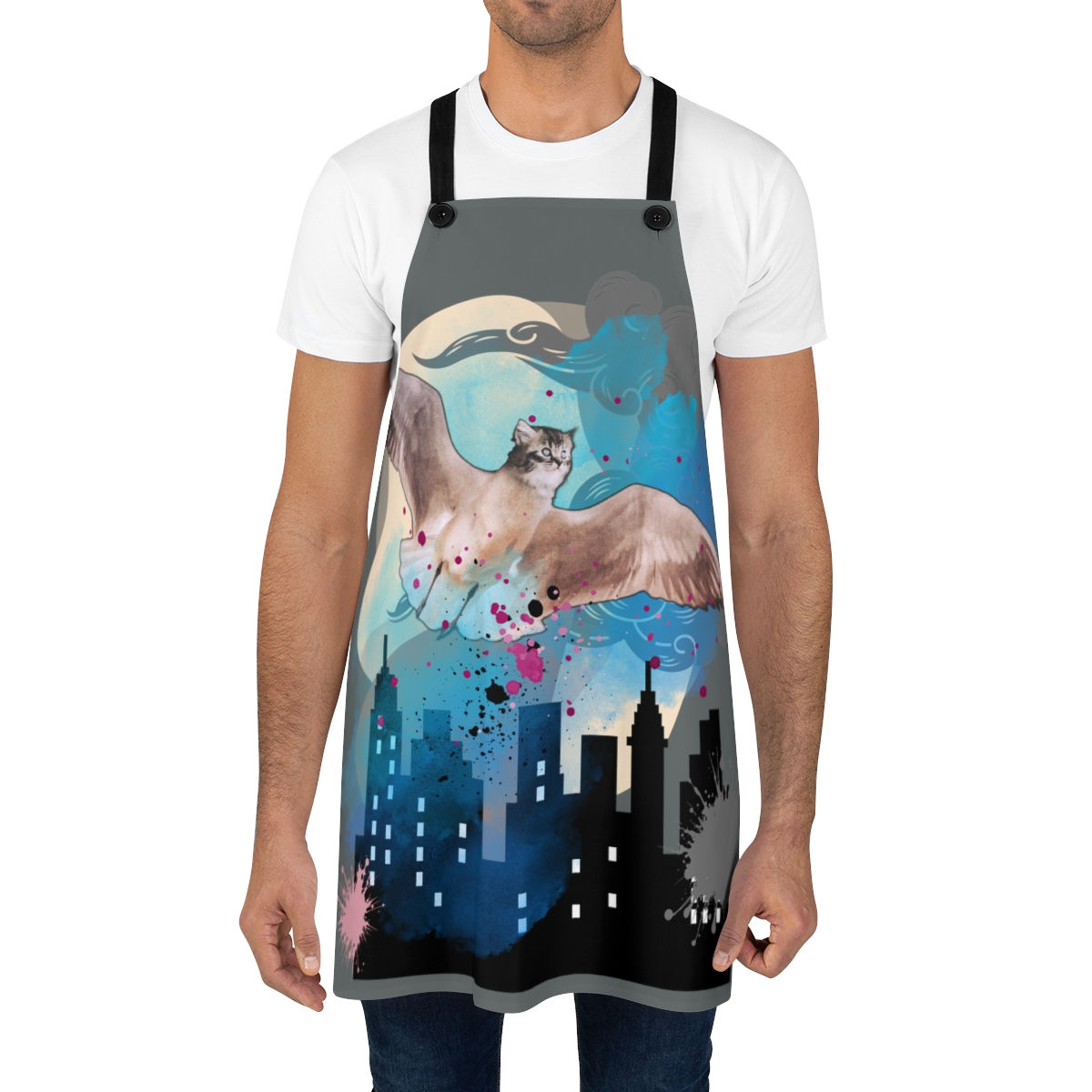 Cat Flying Dreams - Apron Unisex