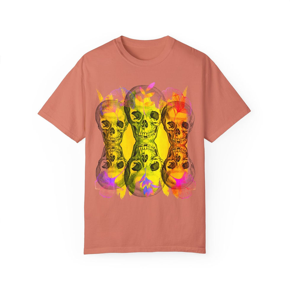 Thumbnail: Skull Stack - Unisex Garment-Dyed T-shirt