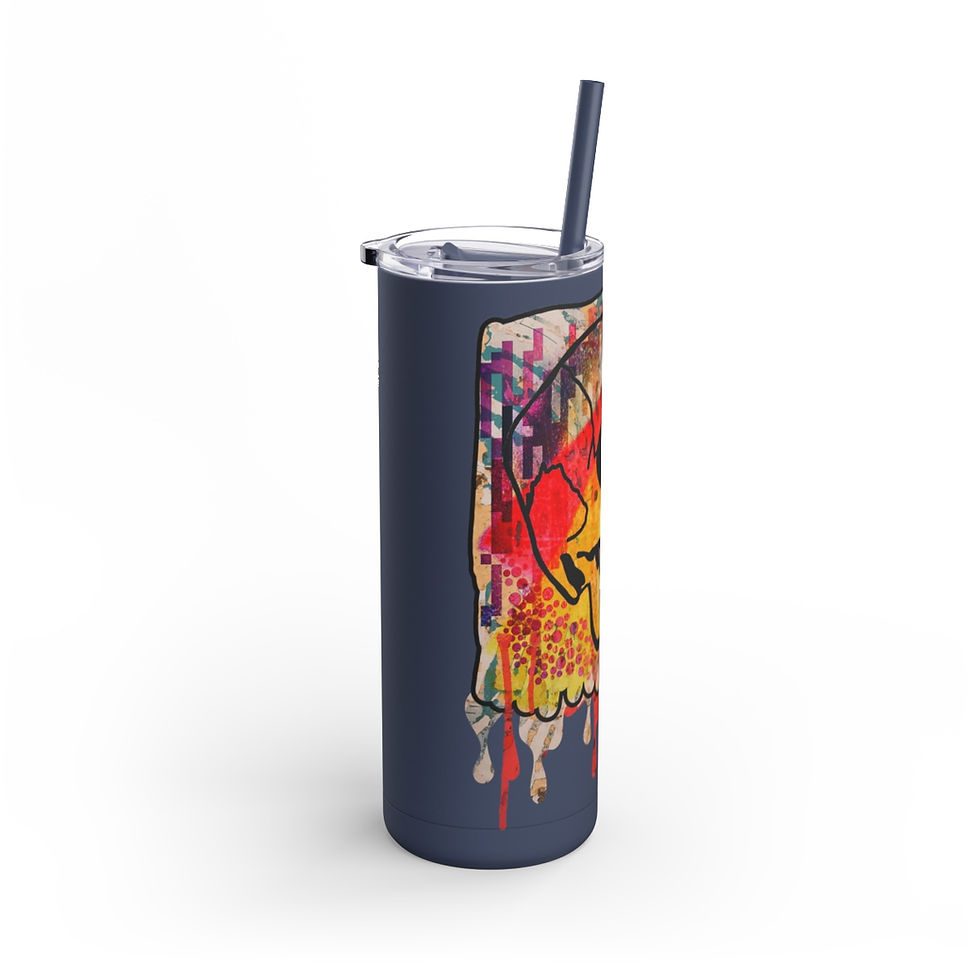 Thumbnail: Skull Drip - Maars Maker Skinny Matte Tumbler, 20oz