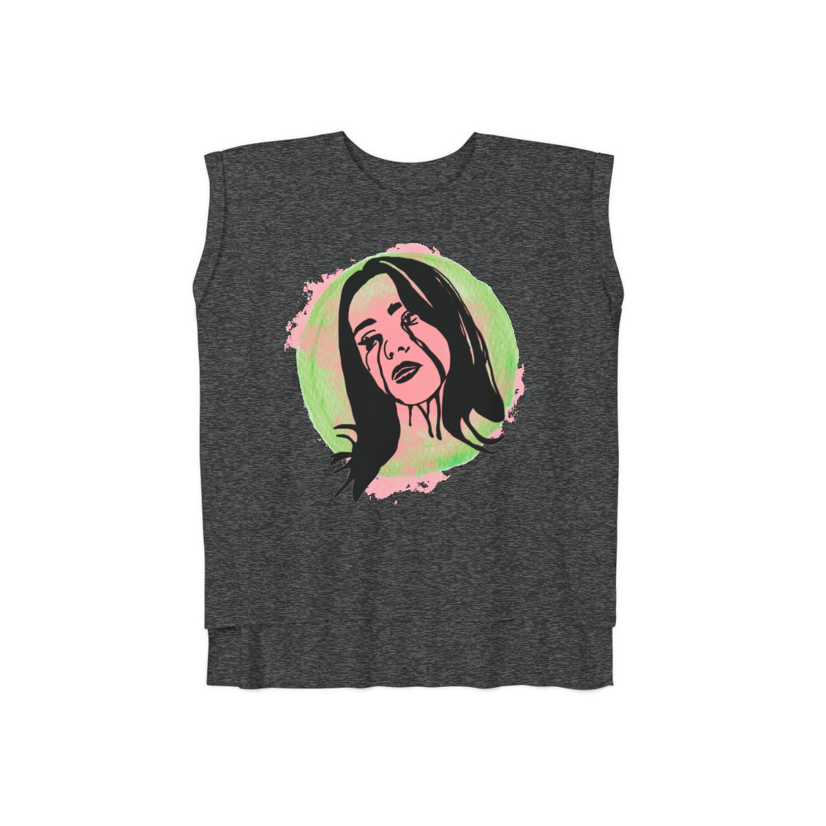 Billie Eilish Women’s Flowy Rolled Cuffs Muscle Tee