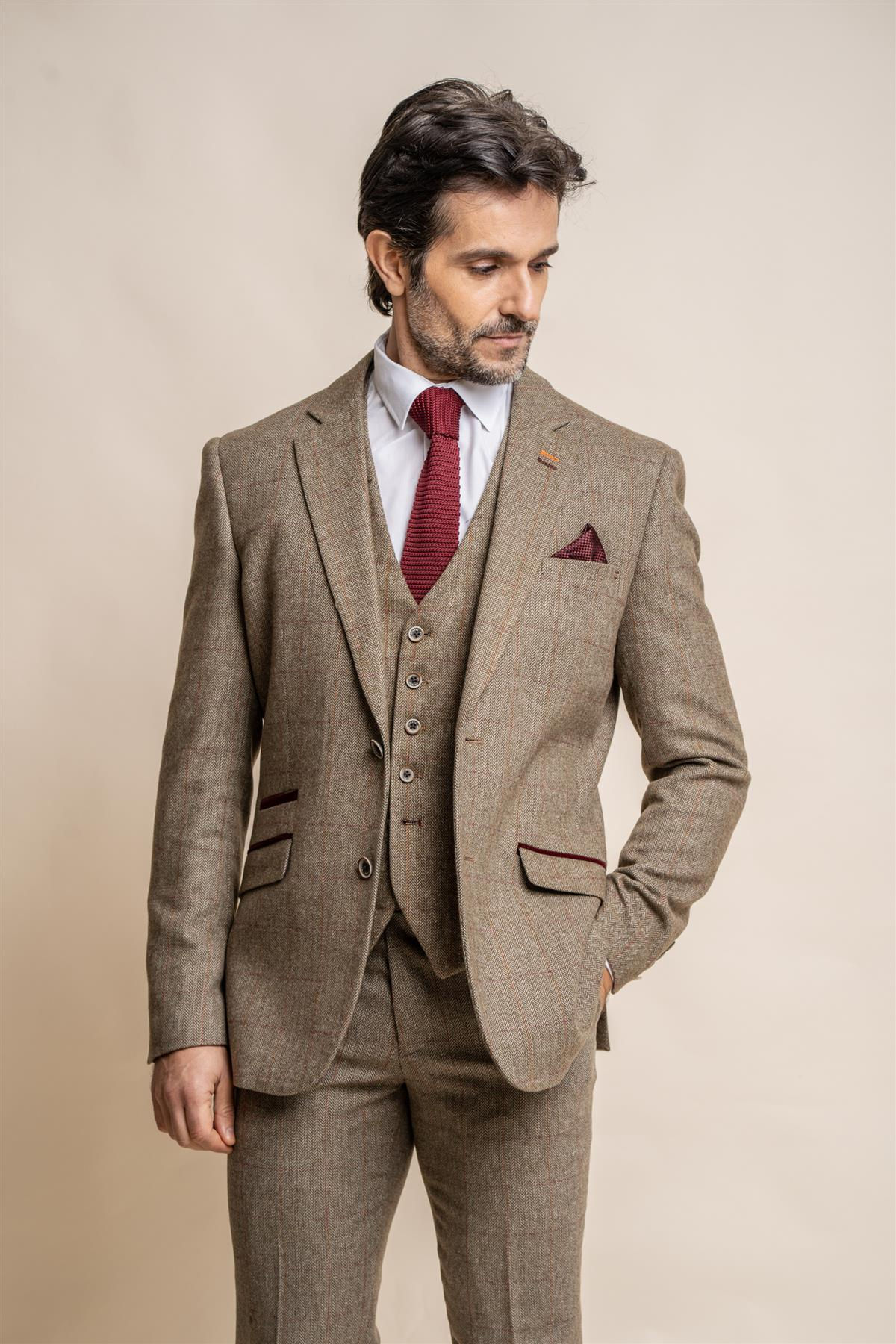 Cavani Gaston Tweed 3-piece suit